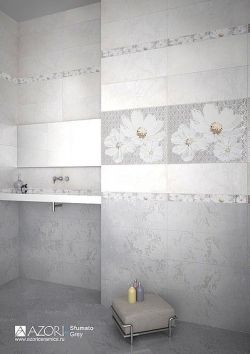 Сфумато Грей (Sfumato Grey) - коллекционная керамическая плитка Азори (Azori)