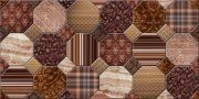 Настенная декоративная плитка Фрезия коричневый 500x250мм