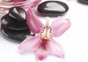 Настенная декоративная плитка (2) Ронда Камешки черный 350x250мм