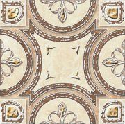 Косточка-угол для пола Каррара светло-бежевый Медальон 107x107мм (Арт.CE6G303)