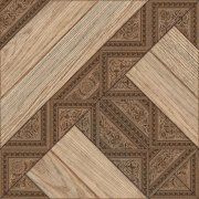 Напольная плитка Интарсия 3Д коричневый 400x400мм
