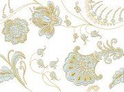 Настенная декоративная плитка Андромеда D652 орнамент белый 330x440мм 