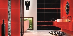 Красный и Черный (Colour Black&Red) - коллекционная керамическая плитка Тубадзин (Tubadzin)